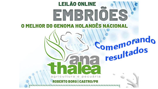 Fazenda Ana Thalea comemora os excelentes resultados do seu Primeiro Leilão On Line